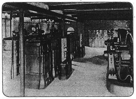 AURORA, ELGIN AND CHICAGO RAILWAY. � INTERIOR OF ELGIN AND CHICAGO RAILWAY SUB-STATION.
