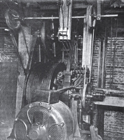 INDUCTION MOTOR OPERATES THE ELEVATOR OF THE CASA LOMA HOTEL