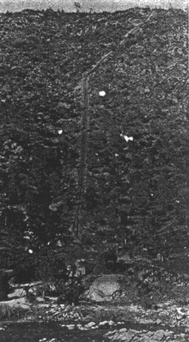 Pipe Line Descending the Hill to the Power House.