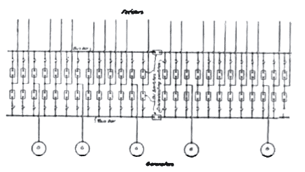 FIG. 4.�GENERAL WIRING DIAGRAM OF THE CIRCUITS CONNECTED WITH THE FIRST FIVE UNITS