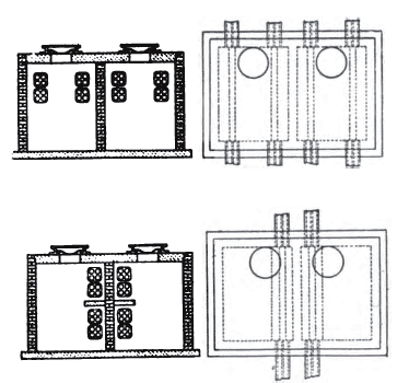 FIG. 6.�SHOWING GENERAL CONSTRUCTION OF MANHOLES AND THE GROUPING OF DUCTS