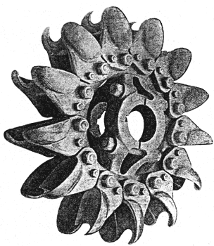 ONE OF THE WATER WHEELS USED ON THE 2500-HORSEPOWER UNITS.