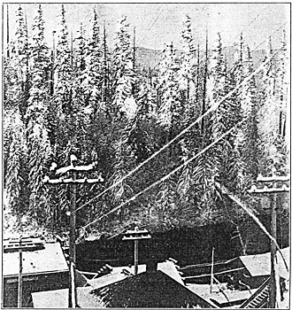 30,000 VOLTS ON A "COLD" LINE WITH THIS SNOW, AND NO TROUBLE.