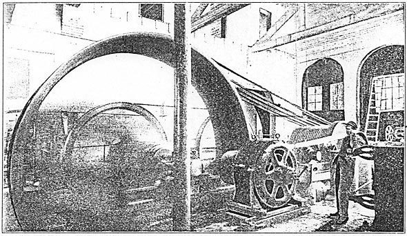 A 100-HORSEPOWER INDUCTION MOTOR DRIVING THE TACOMA CABLE RAILWAY SYSTEM.