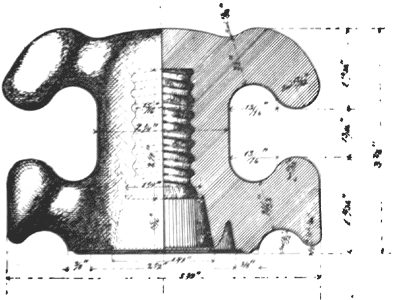 FIG. 6. HEAVY TWO-WIRE GLASS INSULATOR