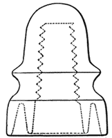 Fig. 10. � Deep Groove Double-Petticoat Glass Insulator.  Half Size.