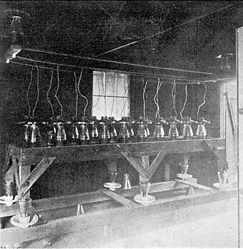 TESTING INSULATORS AT 120,000 VOLTS.