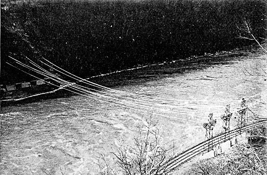FIG. 2. � ALUMINUM TRANSMISSION LINE ACROSS NIAGARA GORGE.