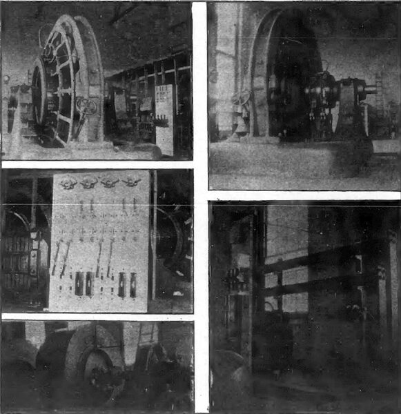 NEW APPARATUS OF THE PITTSBURG REDUCTION COMPANY. FIG. 5 � DIRECT-CURRENT SIDE OF ROTARY TRANSFORMER. 600 KW. 188 RVS. 160 VOLTS. FIG. 6. � HIGH TENSION ALTERNATING CURRENT SWITCHBOARD. FIG. 7. � BLOWERS FOR COOLING 2000-VOLT STATIC TRANSFORMERS. FIG. 8 � TWO-PHASE ALTERNATING SIDE OF ROTARY TRANSFOMER. FIG. 9. � DIRECT-CURRENT SWITCHBOARD AND BUS BAR FOR LATEST ROTARY TRANSFORMERS.