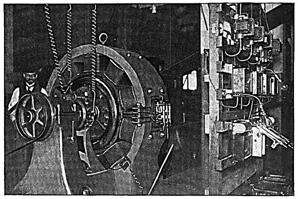 FIG. 9.�SYNCHRONOUS MOTOR AND SWITCHBOARD�PONEMAH MILLS.