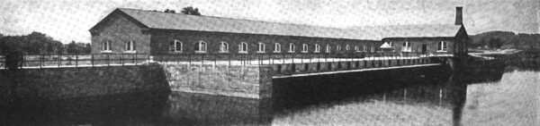 UP- STREAM SIDE OF POWER HOUSE, WITH FOREBAY, MECHANICVILLE, N. Y.