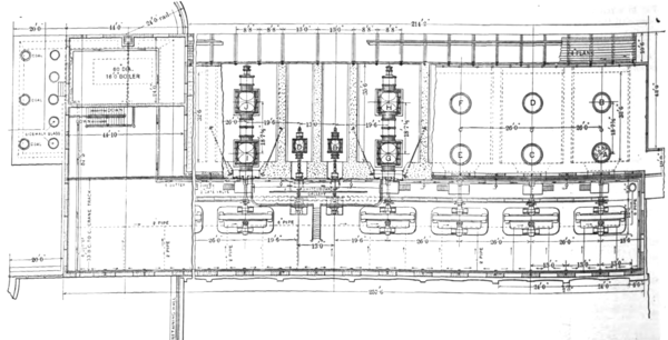PLAN OF POWER HOUSE, MECHANICVILLE, N. Y.