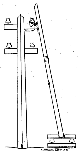 ARRANGEMENT FOR REPAIRING LIVE HIGH TENSION WIRES.