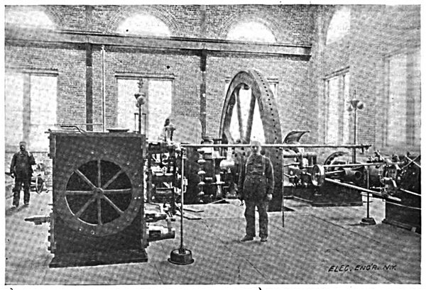 A CORNER OF THE ENGINE AND DYNAMO ROOM, LORAIN & CLEVELAND R. R.