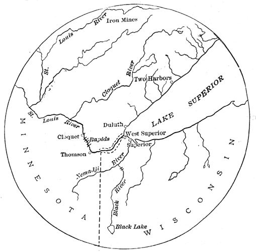 FIG. 1. � WATER SHED OF WESTERN LAKE SUPERIOR.