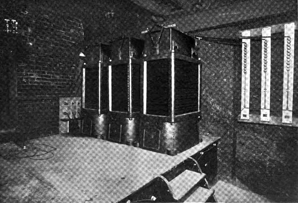 INTERIOR OF STEP-DOWN TRANSFORMATION ROOM, REAR OF NIAGARA STREET STATION, BUFFALO RY. Co.