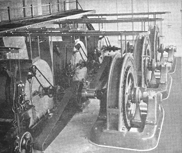 Fig. 3 -- GENERATING PLANT, PELZER COTTON MILL POWER TRANSMISSION.
