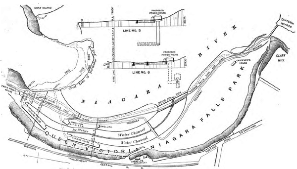 PLAN ADOPTED FOR TWO POWER HOUSES AND TWO CANALS.
