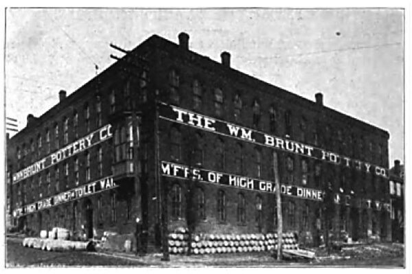 FIRE AT BRUNT POTTERY. (Taken especially for the Glass and Pottery World)