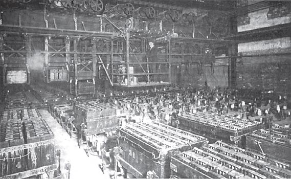 FIG. 5. � BATTERY ROOM AND CRANE.