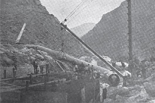 LAYING THE PIPE LINE.