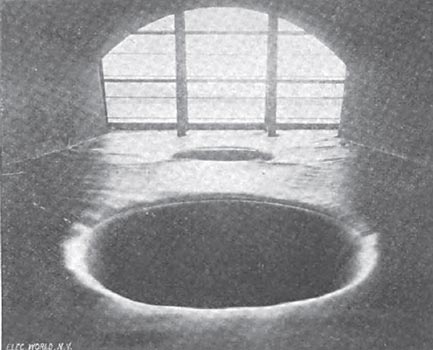 FLUME AND DRAFT TUBES BEFORE TURBINES WERE SET.