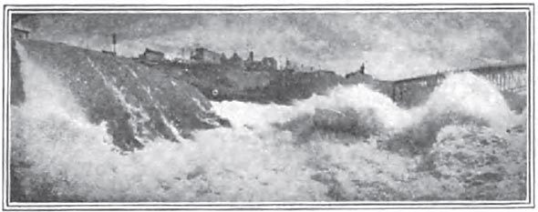 FALLS OF THE SPOKANE RIVER, THE SOURCE OF POWER FOR THE SPOKANE & INLAND
