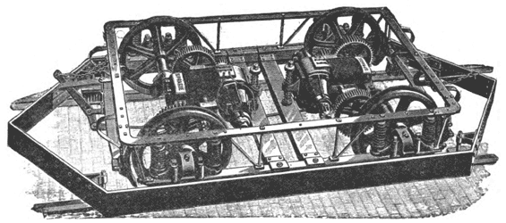 FIG. 7. � Sprague Electric Railway System.  Car Truck with Motor.