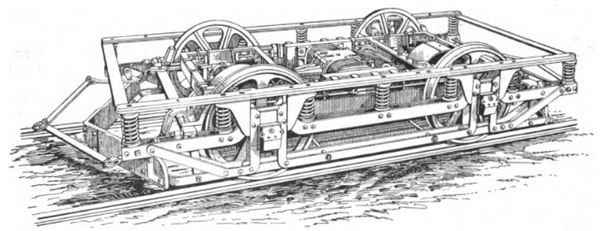 FIG. 2. � SINGLE MOTOR TRUCK, RAE ELECTRIC RAILWAY SYSTEM.
