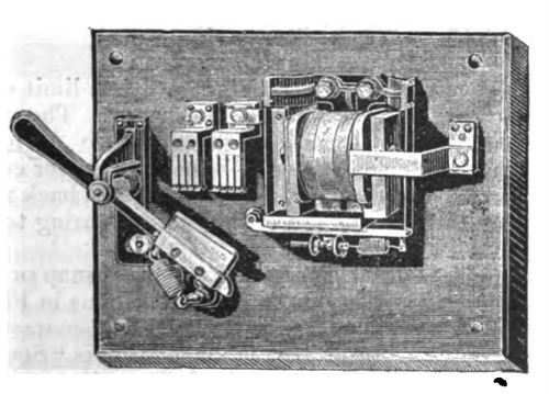 FIG. 9.� AUTOMATIC LIMIT SWITCH FOR HEAVY CURRENTS.