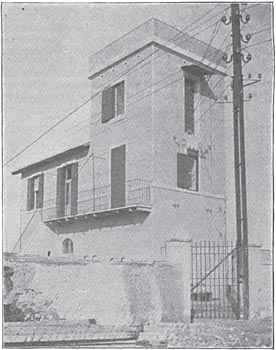 "HALF WAY HOUSE" FOR ELECTRICAL MEASUREMENTS AND STORAGE OF APPARATUS.