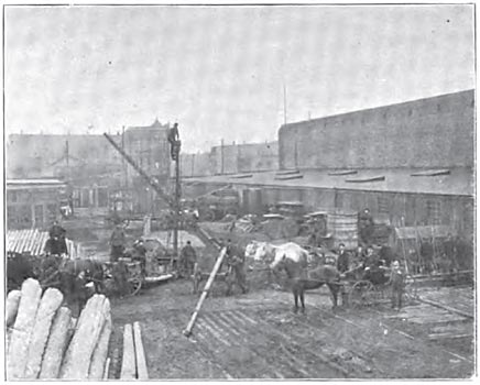 FIG. 3. � POLE-RAISING WAGON, CHICAGO CITY RAILWAY