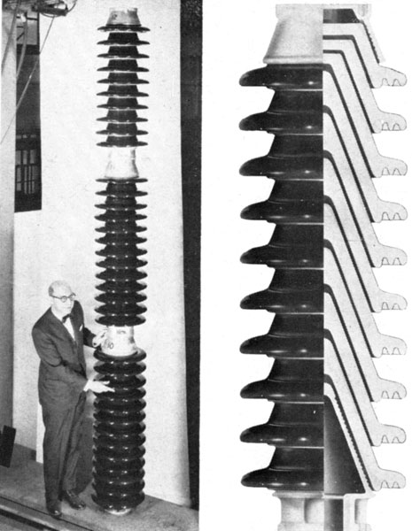 MULTICONE INSULATOR, 500-kv, 1800-kv BIL, dwarfs H. W. Graybill, Mgr. EHV Application Eng