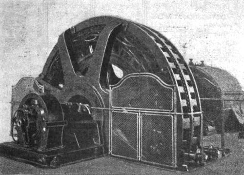 BROWN, BOVERI & CO. GENERATOR AT PADERNO, ITALY.