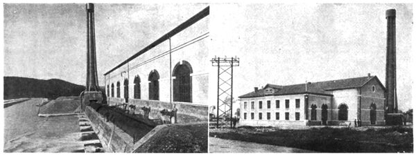 FIGS. 1 and 2. � OUTSIDE VIEWS OF THE GRENOBLE POWER HOUSE.