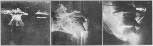 HIGH-TENSION DISCHARGES AND THE "DARK FLASH".