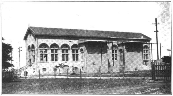 STEP-DOWN TRANSFORMER STATION SHOWING THE TWO TRANSMISSION LINE ENTRANCE TOWERS � KOLAR GOLD FIELD.