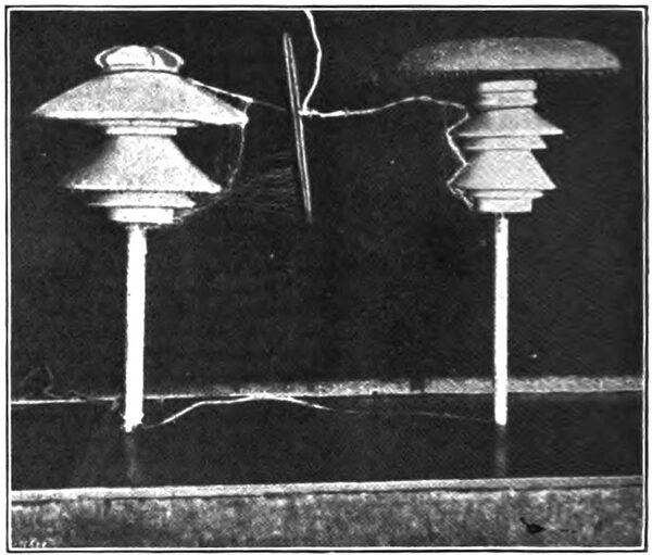 FIG. 3 � COMPARATIVE TESTS OF OLD TYPE AND SEMENZA PATENT INSULATORS.