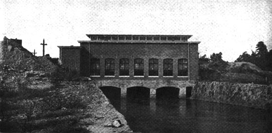 FIG. 1. -- POWER HOUSE AND TAIL-RACE.