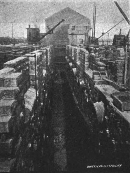 FIG. 5.�EXCAVATING THE NEW WHEEL PIT.