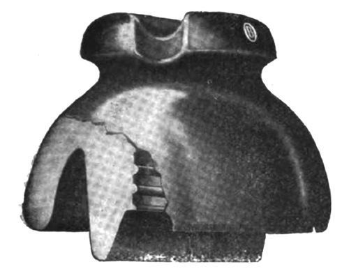 Fig. 11.�O-B insulator No. 9403 for 6,600 volts.  Made by the Ohio Brass Co., Mansfield, Ohio.