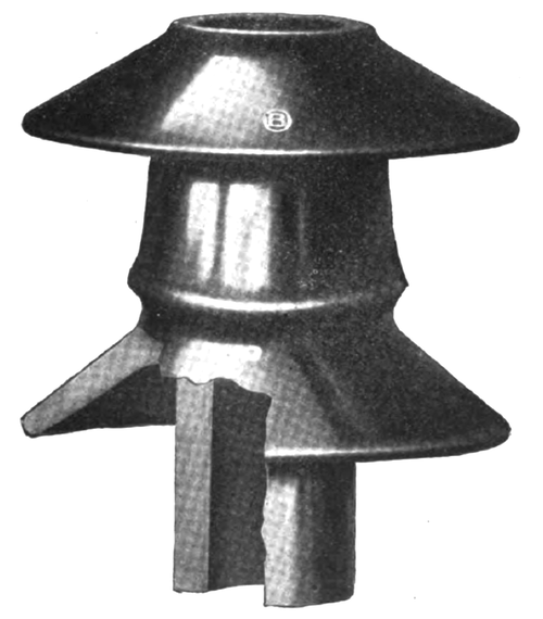 Fig. 22.�O-B strain insulator No. 9000 for 35,000 volts.  Made by the Ohio Brass Co., Mansfield, Ohio.