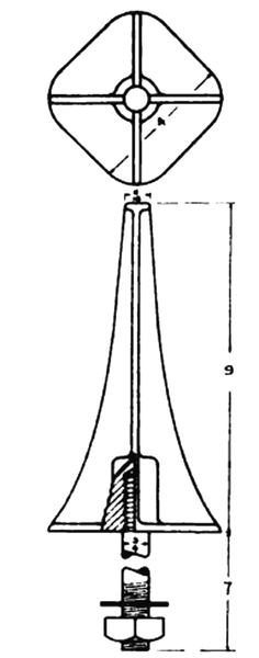 Fig. 24.�No. 100 insulator pin.  Made by the Locke Insulator Mfg. Co., Victor, N. Y.