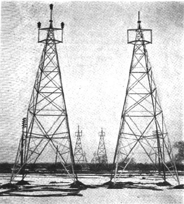 Fig. 6.�Steel towers on the Niagara, Lockport and Ontario Power Company