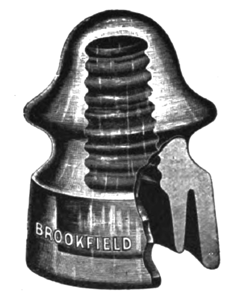 Fig. 9.�-Double petticoat insulator. Made by the Brookfield Glass Co., New York