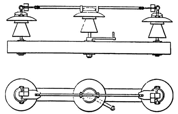 FIGURE 15. SIXTY-THOUSAND-VOLT OUTDOOR LINE SWITCH.