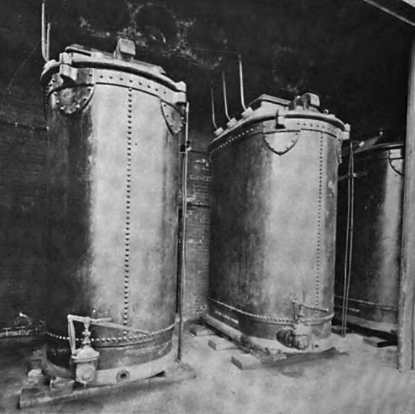 THE MASSACHUSETTS STREET SUBSTATION, SEATTLE, SHOWING THREE OF THE SIX 2000-KILOWATT TRANSFORMERS.