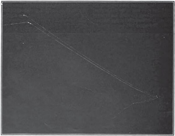 A NIGHT VIEW OF THE 80,000-VOLT EXPERIMENTAL LINE