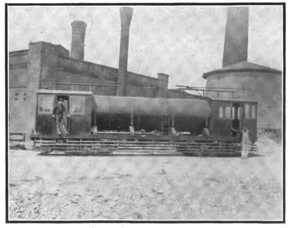 A 4400 GALLON OIL TANK CAR