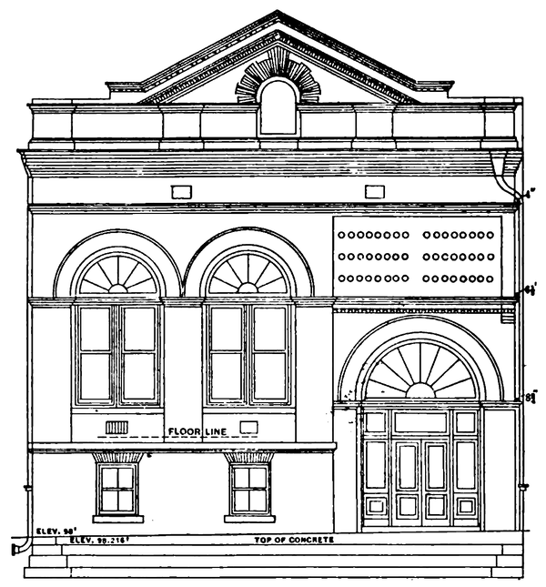 FRONT ELEVATION OF THE FILLMORE STREET SUBSTATION